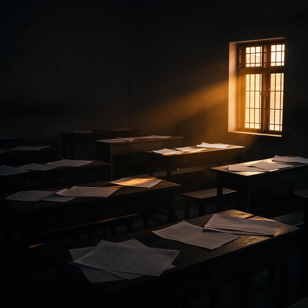 Empty examination hall